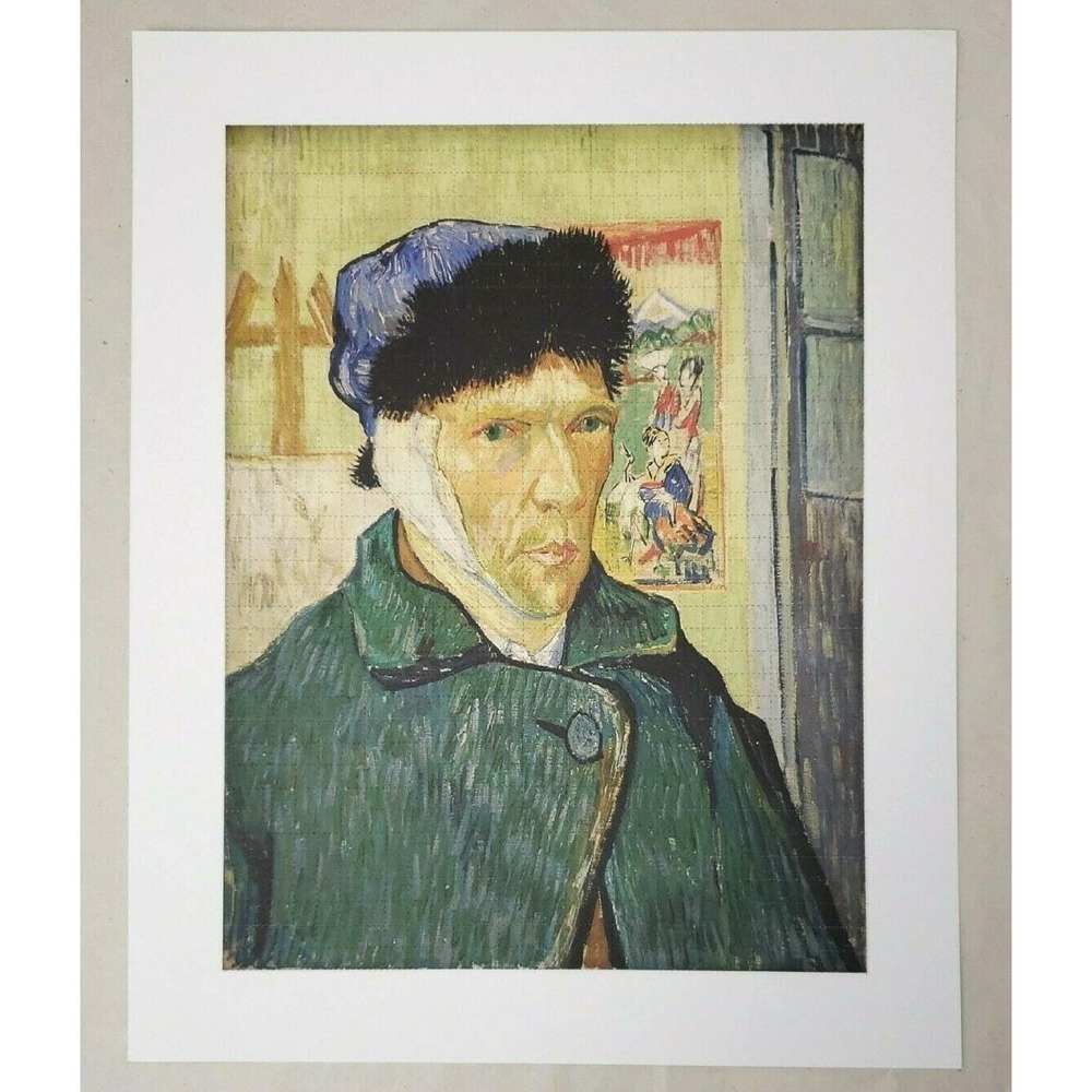 Self Portrait  by‎ Vincent Van Gogh Blotter Art print Psychedelic Modern Art